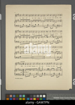 Dieser Titel bezieht sich wahrscheinlich auf eine Figur oder Geschichte, insbesondere „der Piccadilly Johnny mit dem kleinen Glasauge“, bekannt als Algy. Es könnte eine komödiantische oder dramatische Figur aus einer Vorstellung oder Geschichte widerspiegeln. Stockfoto