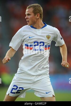 Fußball - UEFA-Europameisterschaft 2008 - Viertelfinale - Holland gegen Russland - St. Jakob-Park. Alexander Anjukow, Russland Stockfoto