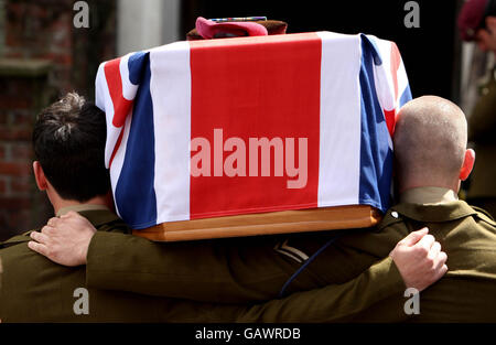 Beerdigung von Lance Corporal James Bateman Stockfoto