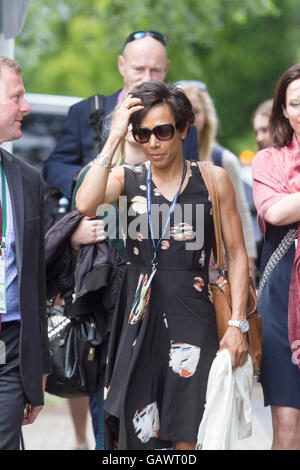 Wimbledon London, UK. 5. Juli 2016.  Britische Doppel Goldmedaillengewinner Dame Kelly Holmes als Gast bei der AELTC im Tag 9 2016 Wimbledon Tennis Championships Credit kommt: Amer Ghazzal/Alamy Live-Nachrichten Stockfoto