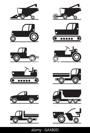 Landmaschinen-Symbole - Vektor-illustration Stock Vektor