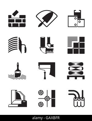 Baustoffe und Werkzeuge - Vektor-illustration Stock Vektor