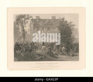 Schlacht von Germantown. Angriff auf Richter Chew Haus (b12610218-421425) Stockfoto