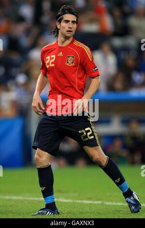 Fußball - UEFA-Europameisterschaft 2008 - Gruppe D - Griechenland - Spanien - Wals Siezenheim Stadium. Ruben de la Red in Spanien Stockfoto