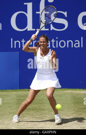 Die ukrainische Kateryna Bondarenko beim Finale der DFS Classic Im Edgbaston Priory Club in Birmingham Stockfoto