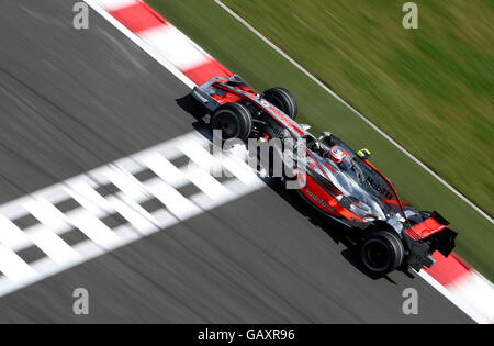 Vodafone McLaren Mercedes Heikki Kovalainen während eines Trainings in Magny-Cours, Nevers, Frankreich. Stockfoto