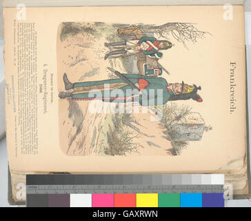 Eine historische Darstellung des französischen Militärkampfes in Italien zwischen 1799 und 1800, Teil der größeren Napoleonischen Kriege. Stockfoto