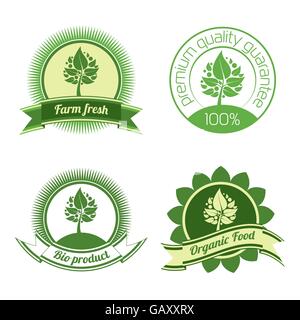 Bio-Labels und Elemente Stock Vektor