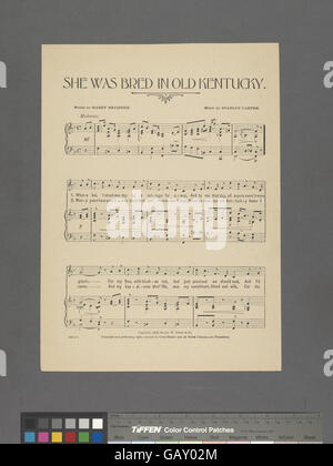 Dieser Titel bezieht sich auf eine Figur oder ein Thema, die mit Kentucky assoziiert ist und möglicherweise ihr Erbe oder ihre Verbindung zum Staat hervorhebt. Es erinnert an das traditionelle Bild des ländlichen Lebens und die Werte, die Kentucky im frühen 20. Jahrhundert in Verbindung gebracht hat. Stockfoto