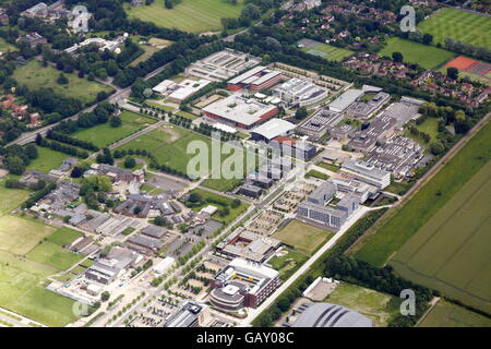 Luftaufnahme des Standortes West Cambridge, Cambridge University Stockfoto