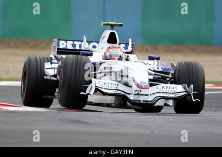 Formel-1-Motorsport - Großer Preis Von Frankreich - Rennen - Magny Cours. Robert Kubica von BMW sauber beim Grand Prix von Frankreich in Magny-Cours. Stockfoto