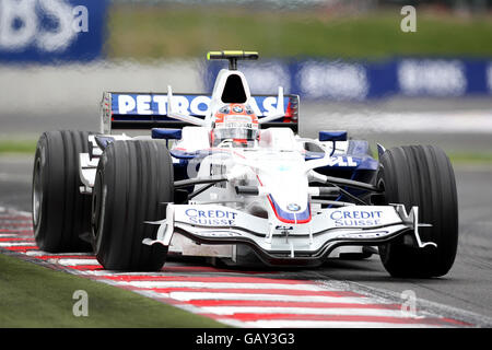 Formel-1-Motorsport - Großer Preis Von Frankreich - Rennen - Magny Cours. Robert Kubica von BMW sauber beim Grand Prix von Frankreich in Magny-Cours. Stockfoto