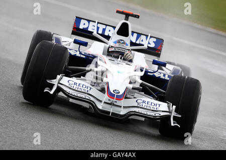 Formel-1-Motorsport - Großer Preis Von Großbritannien - Rennen - Silverstone. Nick Heidfeld von BMW sauber beim Grand Prix von Großbritannien in Silverstone, Northamptonshire. Stockfoto