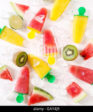 Eis am Stiel Stockfoto