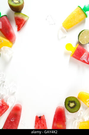 Eis am Stiel Stockfoto