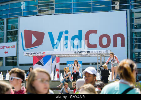 7. Jahreskonferenz VidCon für YouTube Promis, Experten und fans Stockfoto