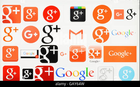 Screenshot der Google plus logo Stockfoto