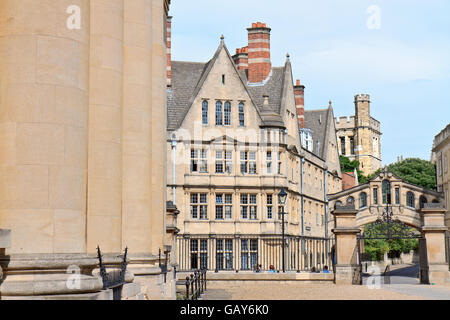 UK-Oxford-Ansicht von Hertford College Stockfoto