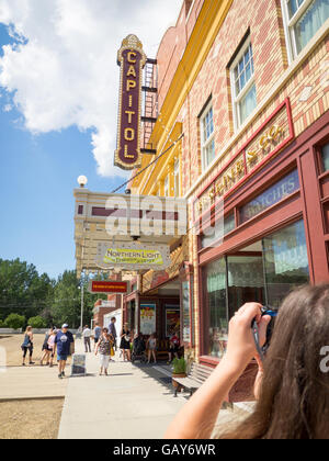 Das Capitol Theater in Fort Edmonton Park in Edmonton, Alberta, Kanada. Stockfoto