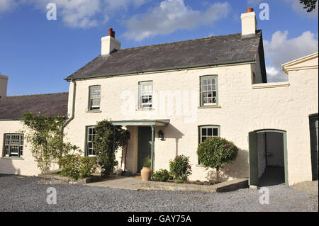 Ein Blick auf den privaten Wohnsitz des Prinzen von Wales und der Herzogin von Cornwall in ihrem Besitz in Llwynywermod, in der Nähe von Llandovery, aus dem Hof. Stockfoto