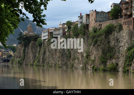 Architektur von Tiflis (Tbilissi), Georgien. Tiflis ist die Hauptstadt und größte Stadt von Georgia mit 1,5 Mio. Menschen Bevölkerung Stockfoto