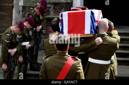 Beerdigung von Lance Corporal James Bateman Stockfoto