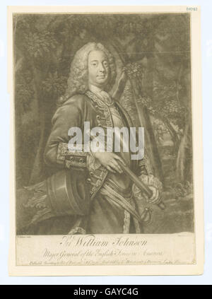 Sir William Johnson Generalmajor der englischen Truppen in Amerika (b13512822-424412) Stockfoto