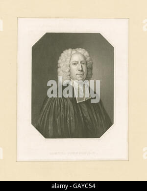 Samuel Johnson (1709–1784) war ein einflussreicher englischer Schriftsteller, Lexikograph und Gelehrter. Seine Arbeit über das englische Wörterbuch ist nach wie vor hoch angesehen. Er war eine Schlüsselfigur in der Literatur des 18. Jahrhunderts. Stockfoto