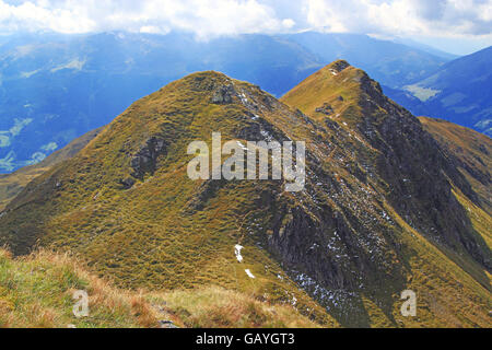 Blick auf die Bergkette der Alpen Stockfoto