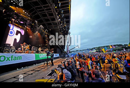 Glastonbury Festival 2008 - Tag eins Stockfoto