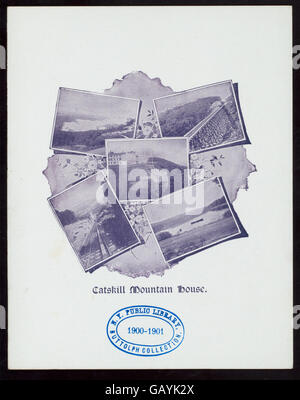 Ein Abendessen im Catskill Mountain House, einem historischen Hotel in den Catskill Mountains von New York. Der Veranstaltungsort ist bekannt für seine malerische Aussicht und die reiche Geschichte als beliebtes Urlaubsziel. Stockfoto