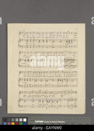 Dieses Notenbuch ist für den Song I Love You, der in den frühen 1900er Jahren veröffentlicht wurde Das Cover zeigt ein romantisches und zartes Design, das das liebevolle Thema des Songs unterstreicht. Stockfoto