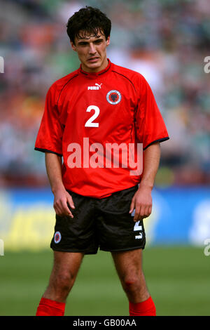 Fußball - Europameisterschaft 2004 Qualifikation - Gruppe Ten - Irland - Albanien. Beqiri, Albanien Stockfoto