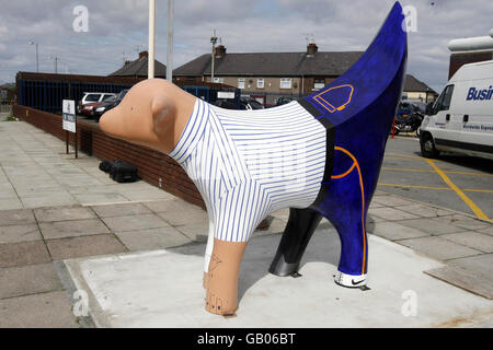 Insassen design Skulptur für Liverpool Stockfoto