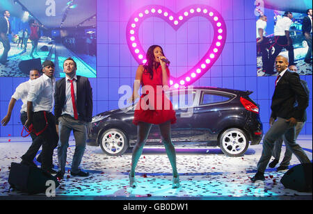 Alesha Dixon präsentiert den neuen Ford Fiesta Zetec S - London Stockfoto