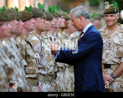 Prinz prämiert Mercian Regiment Stockfoto