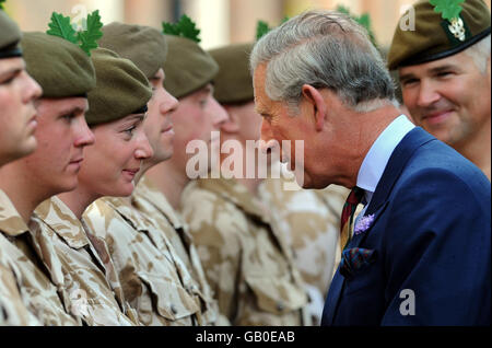 Prinz prämiert Mercian Regiment Stockfoto