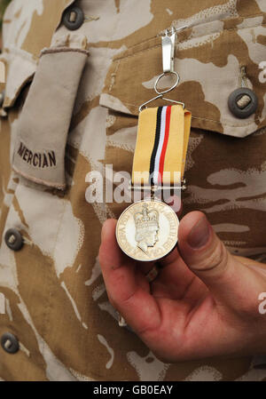 Prinz prämiert Mercian Regiment Stockfoto