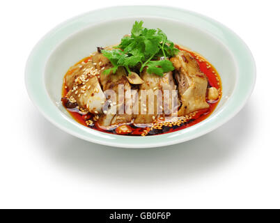 Speichel Hähnchen, leckere Hähnchen, pochiertes Hühnchen mit Chili-Öl-Sauce, China Sichuan-Küche Stockfoto