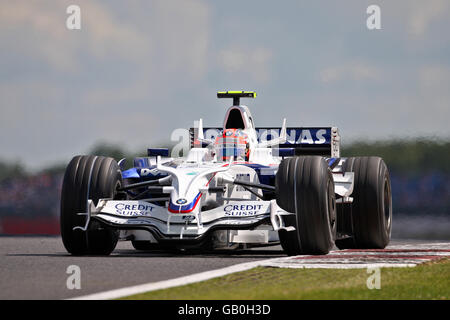 Formel-1-Autorennen - Großer Preis Von Großbritannien - Trainingstag - Silverstone. Robert Kubica von BMW sauber beim zweiten Training in Silverstone, Northamptonshire. Stockfoto