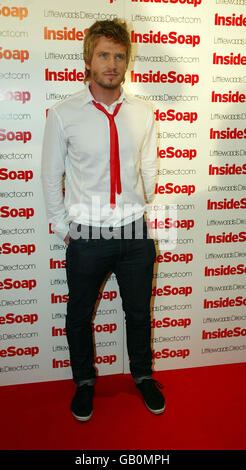 Matthew Wolfenden kommt zur Inside Soap Nominations Party in der Oyster Bar and Restaurant, Great John Street, Manchester. Stockfoto