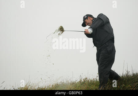 Padraig Harrington aus der Republik Irland spielt in der ersten Runde der Open Championship im Royal Birkdale Golf Club, Southport. Stockfoto