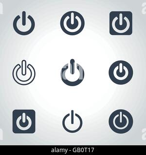 Vektor schwarze heruntergefahren-Icon-set Stock Vektor