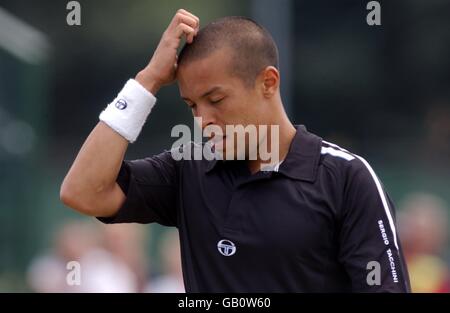 Tennis - die Samsung Nottingham Open 2003 - Greg Rusedski V Hicham Arazi Stockfoto