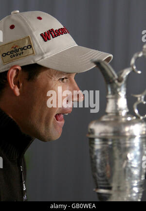 Padraig Harrington, Irlands Republik, während einer Pressekonferenz im Royal Birkdale Golf Club in Southport. Stockfoto