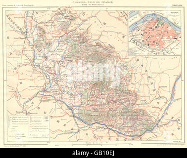 VAUCLUSE: Département. Inset Stadt Karte Stadtplan von Avignon, 1902 Stockfoto