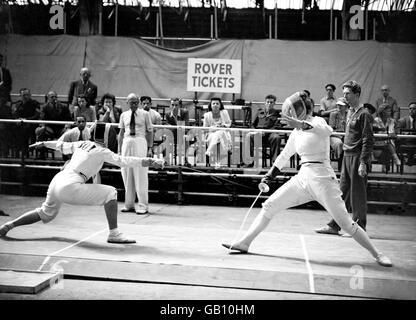 London Olympischen Spiele 1948 - Fechten - Palace of Engineering Stockfoto