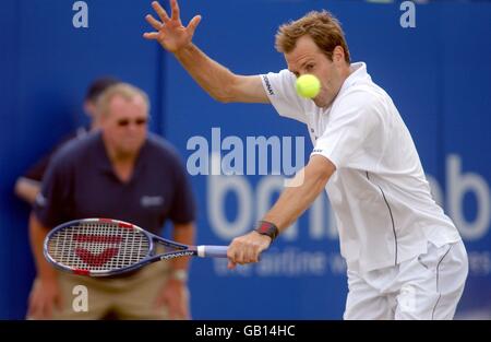 Tennis - die Samsung Nottingham Open 2003 - Greg Rusedski V Vladimir Voltchkov Stockfoto