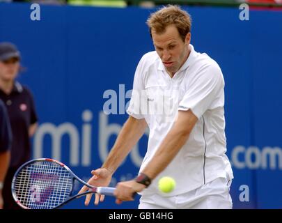 Tennis - die Samsung Nottingham Open 2003 - Greg Rusedski V Vladimir Voltchkov Stockfoto