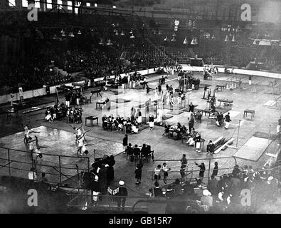 1948 - Gymnastik - Earls Court in London Olympischen Spiele Stockfoto